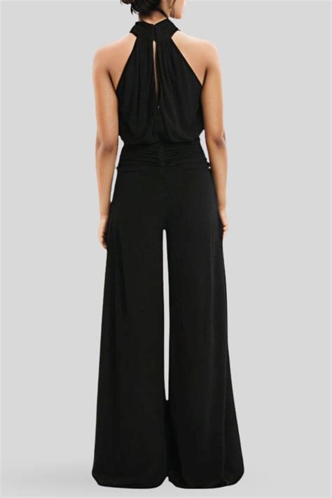 Stretch Jersey Halter Jumpsuit 